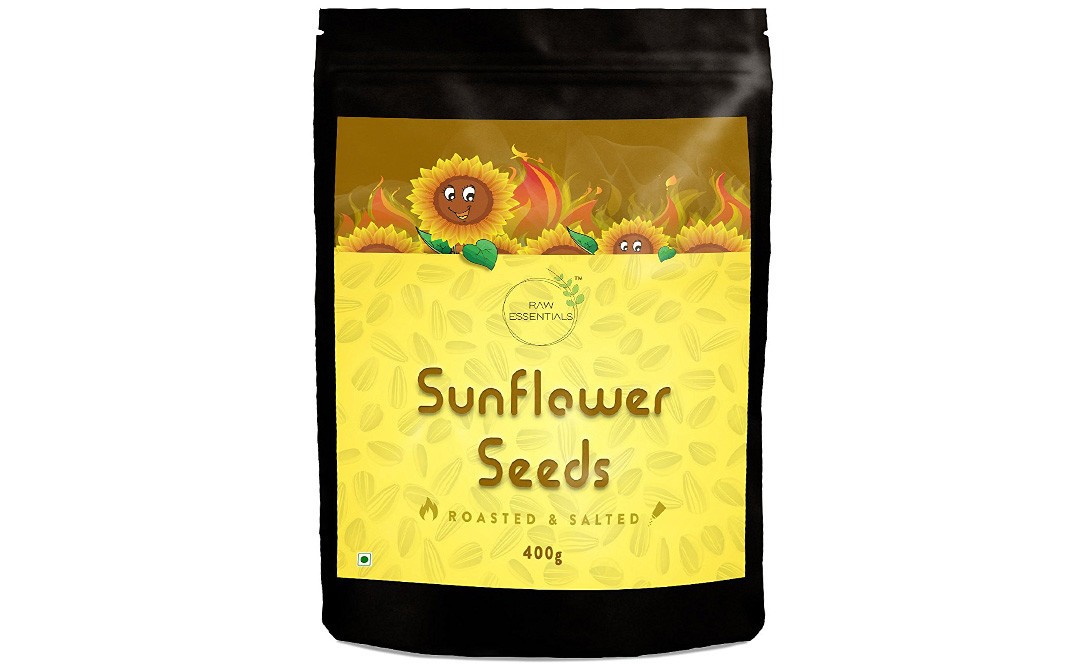 Raw Essentials Sunflower Seeds, Roasted & Salted   Pack  400 grams
